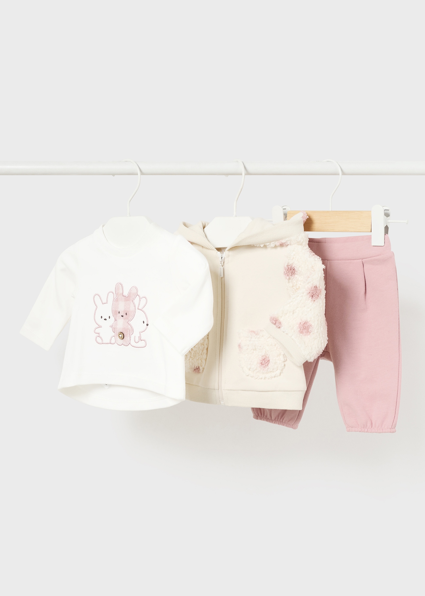 Newborn Girl 3 Piece Tracksuit Set