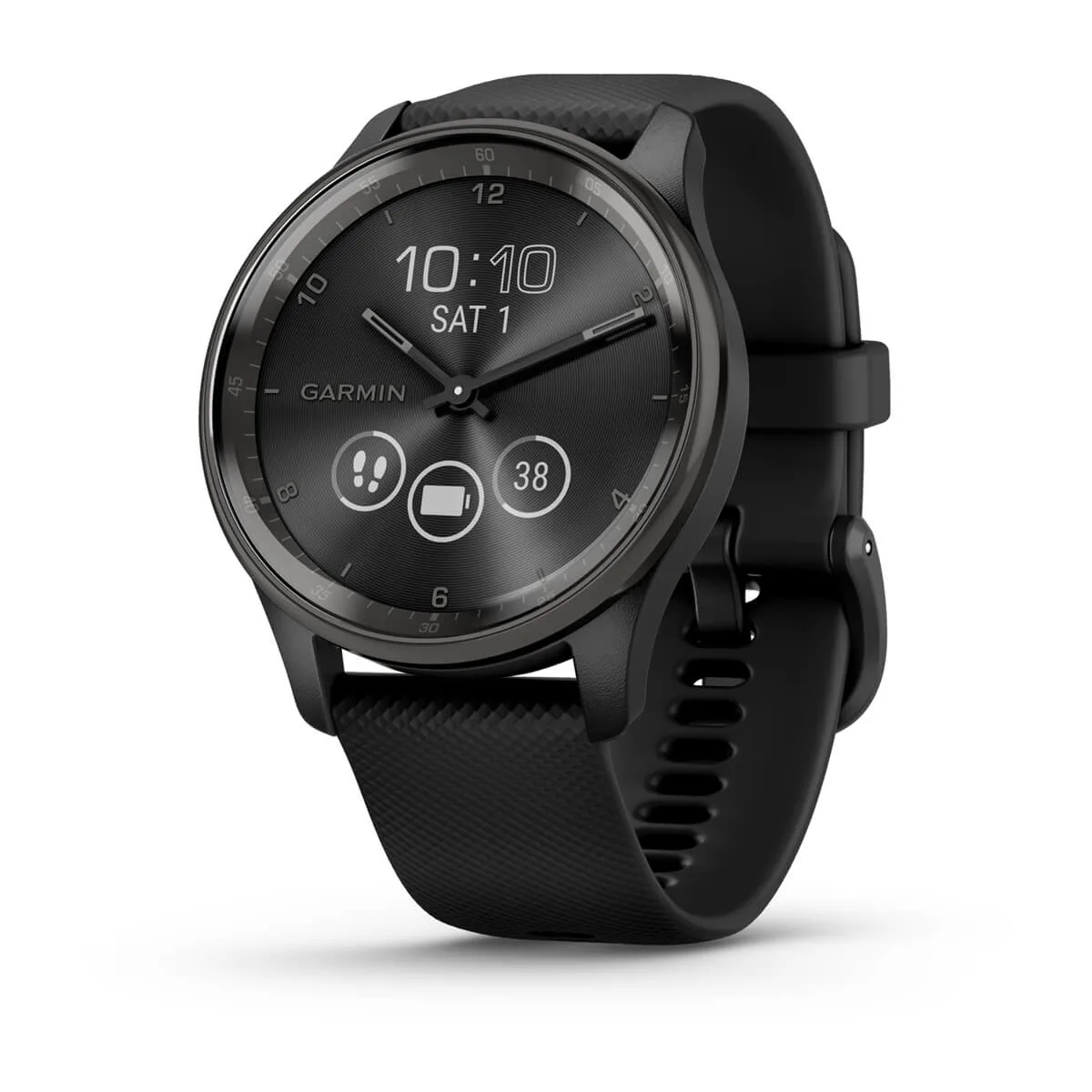 vívomove® Trend Slate Stainless Steel Bezel with Black Case and Silicone Band