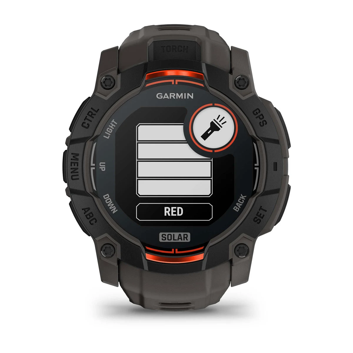 Instinct® 3 – 50 mm, Solar Black with Charcoal Band