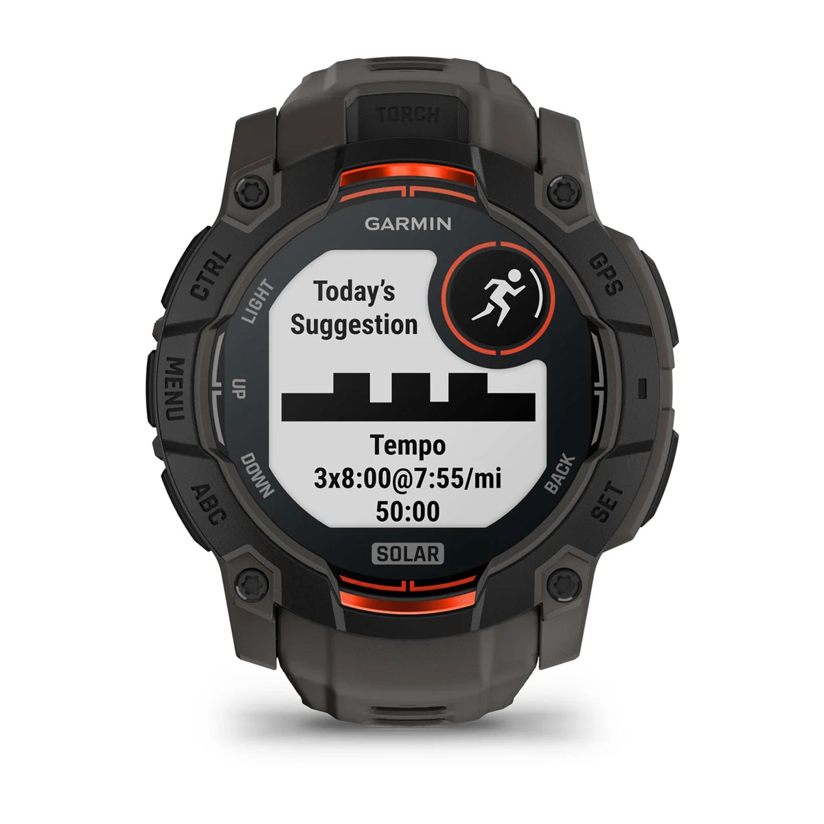 Instinct® 3 – 50 mm, Solar Black with Charcoal Band