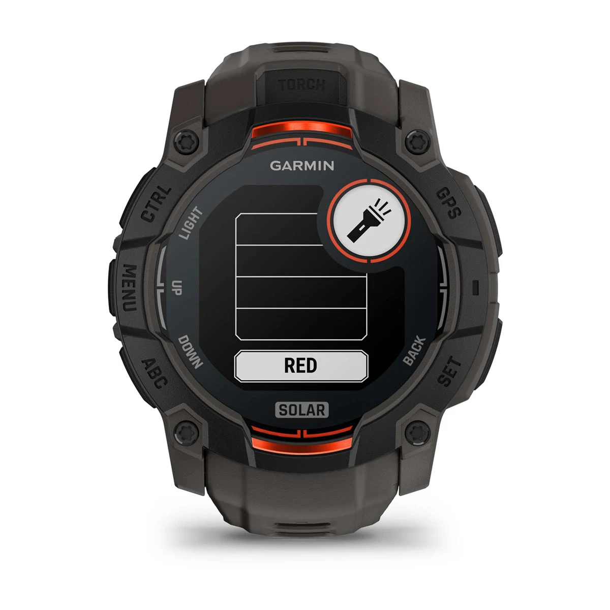 Instinct® 3 – 50 mm, Solar Black with Charcoal Band