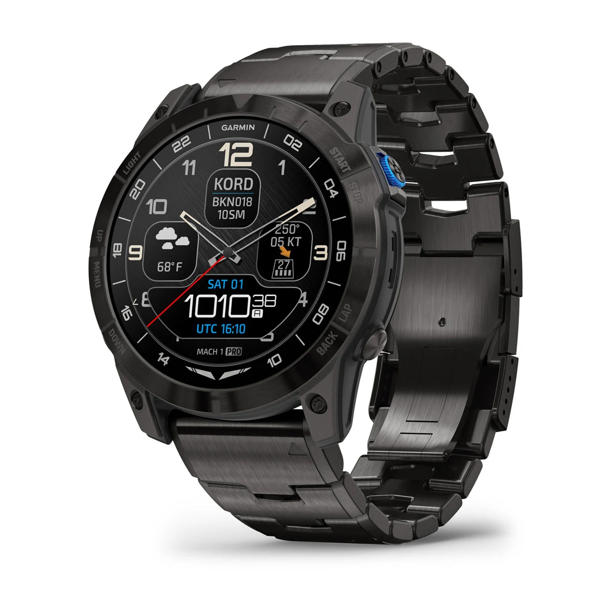 D2™ Mach 1 Pro Aviator Smartwatch with Vented Titanium Bracelet