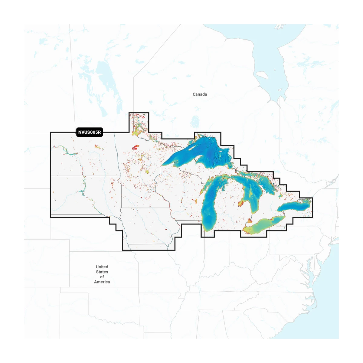 U.S. North & Great Lakes - Lakes, Rivers and Coastal Marine Charts Garmin Navionics Vision+™ | NVUS005R | microSD™/SD™ and One-year Subscription