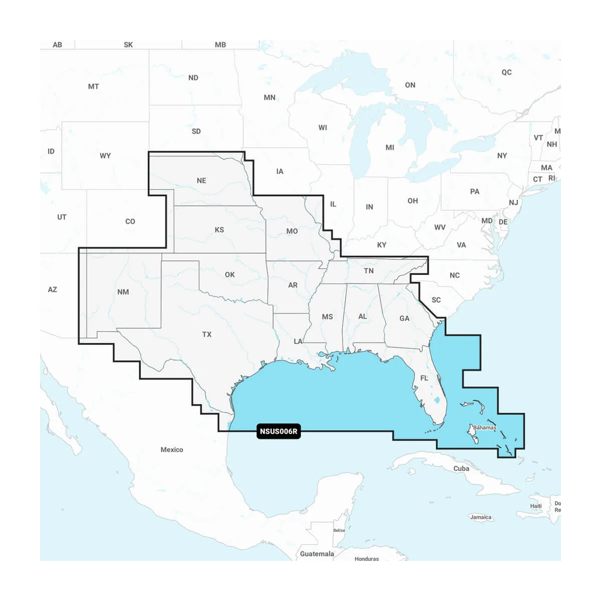 US006R - U.S. South - Lakes, Rivers and Coastal Marine Charts Garmin Navionics+™ | NSUS006R | microSD™/SD™ and One-Year Subscription
