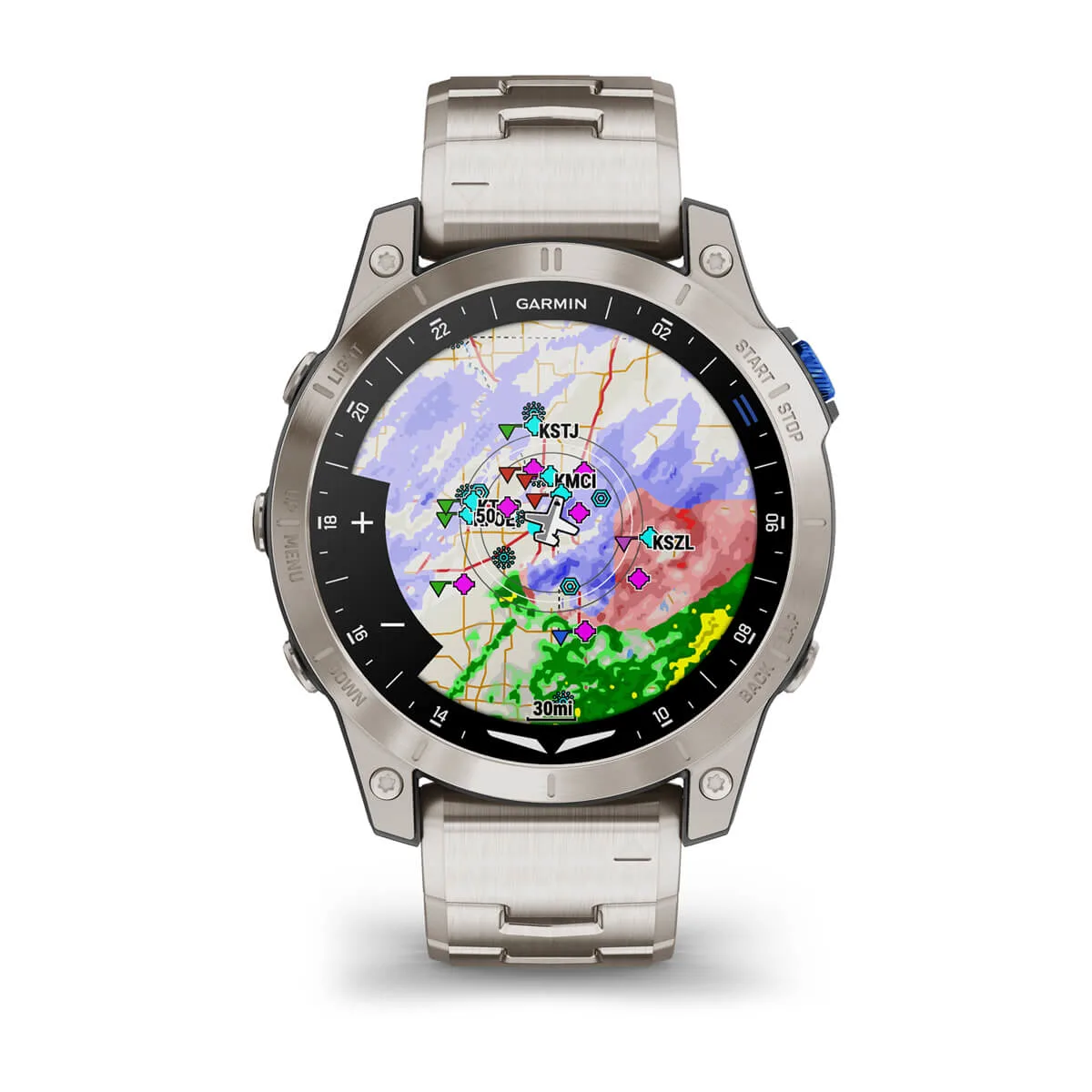 D2™ Mach 1 Aviator Smartwatch with Vented Titanium Bracelet