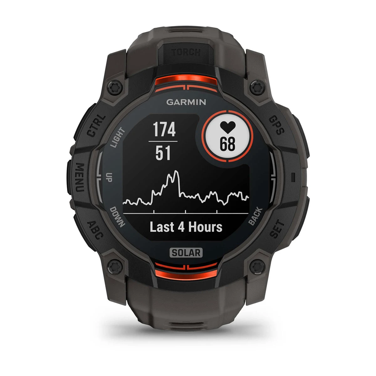 Instinct® 3 – 50 mm, Solar Black with Charcoal Band