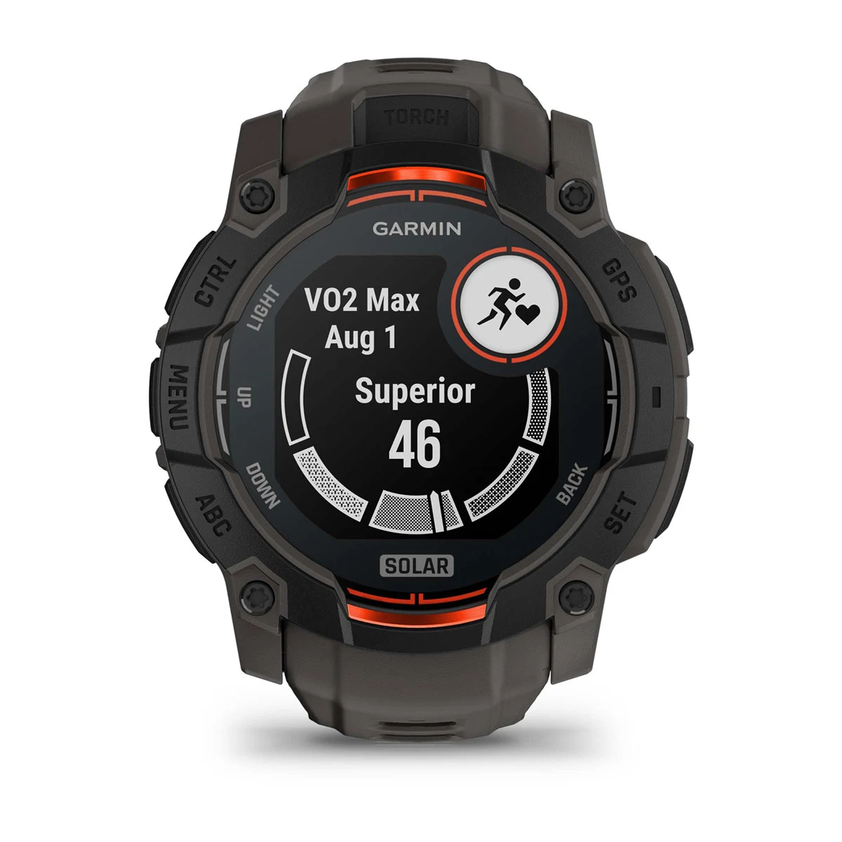 Instinct® 3 – 50 mm, Solar Black with Charcoal Band