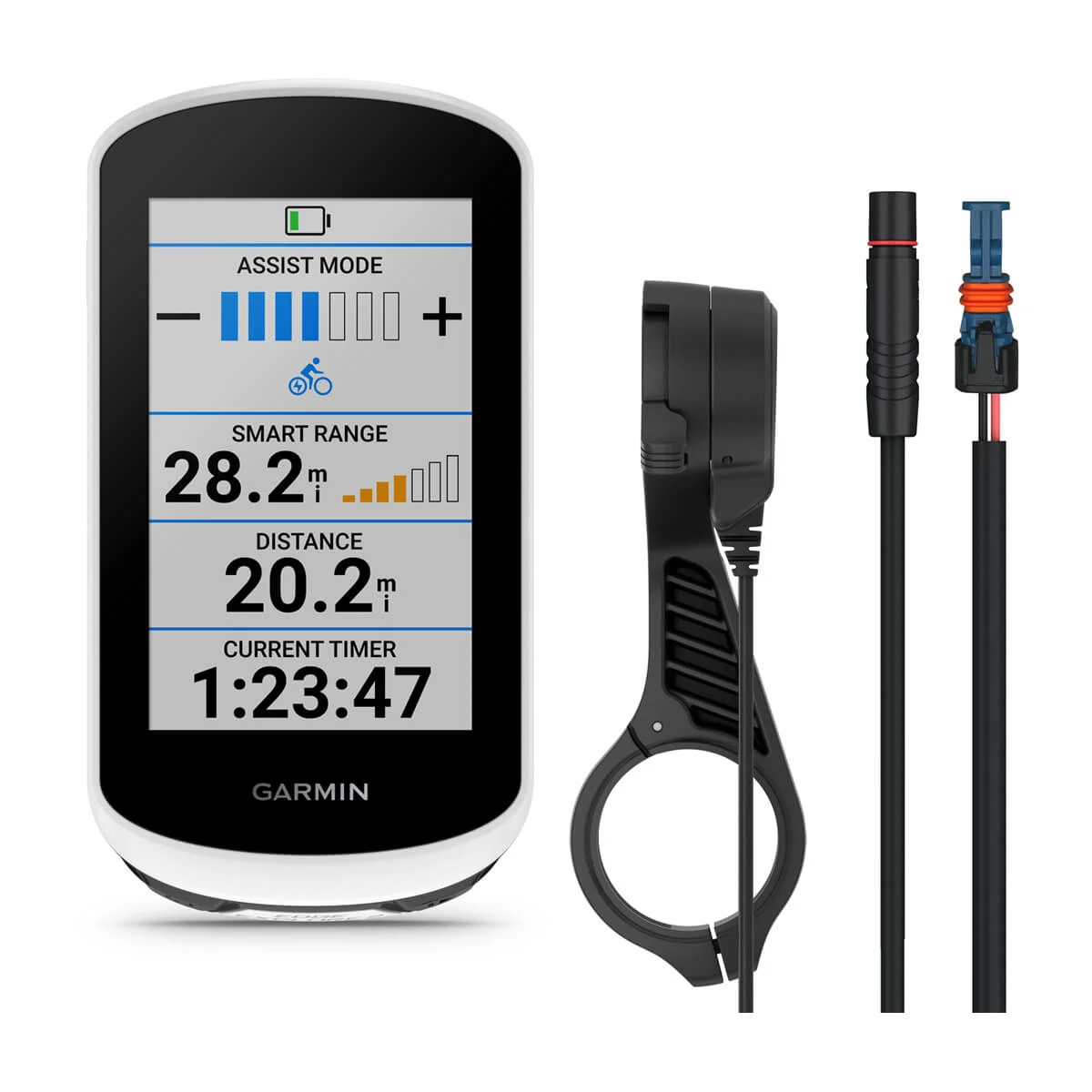 Edge® Explore 2 Power Mount Bundle Includes Power Pin Connectors and Bosch BES2 Front Cable