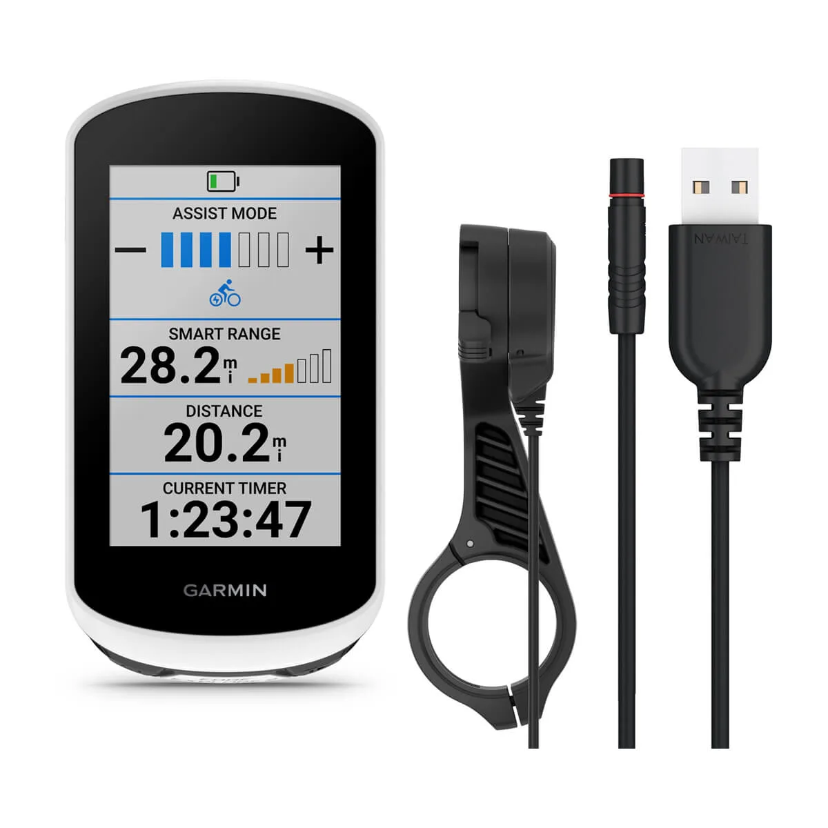 Edge® Explore 2 Power Mount Bundle Includes Power Pin Connectors and USB-A Cable