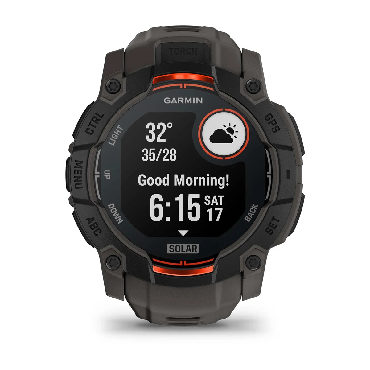Instinct® 3 – 50 mm, Solar Black with Charcoal Band