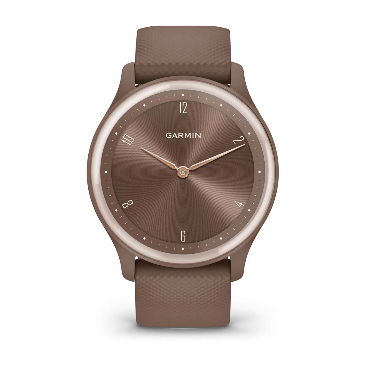 vívomove® Sport Cocoa Case and Silicone Band with Peach Gold Accents