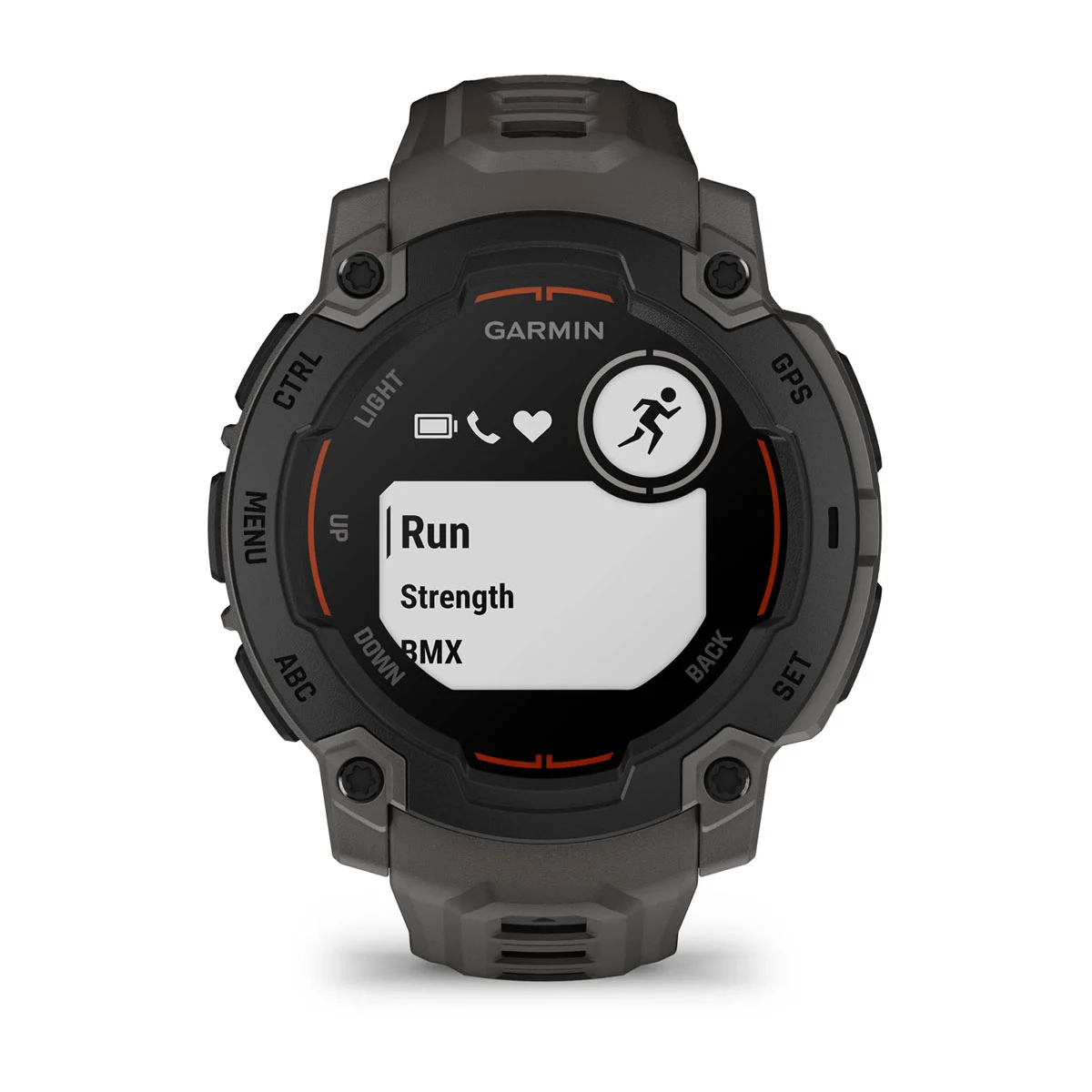 Instinct® E – 45 mm Black with Charcoal Band
