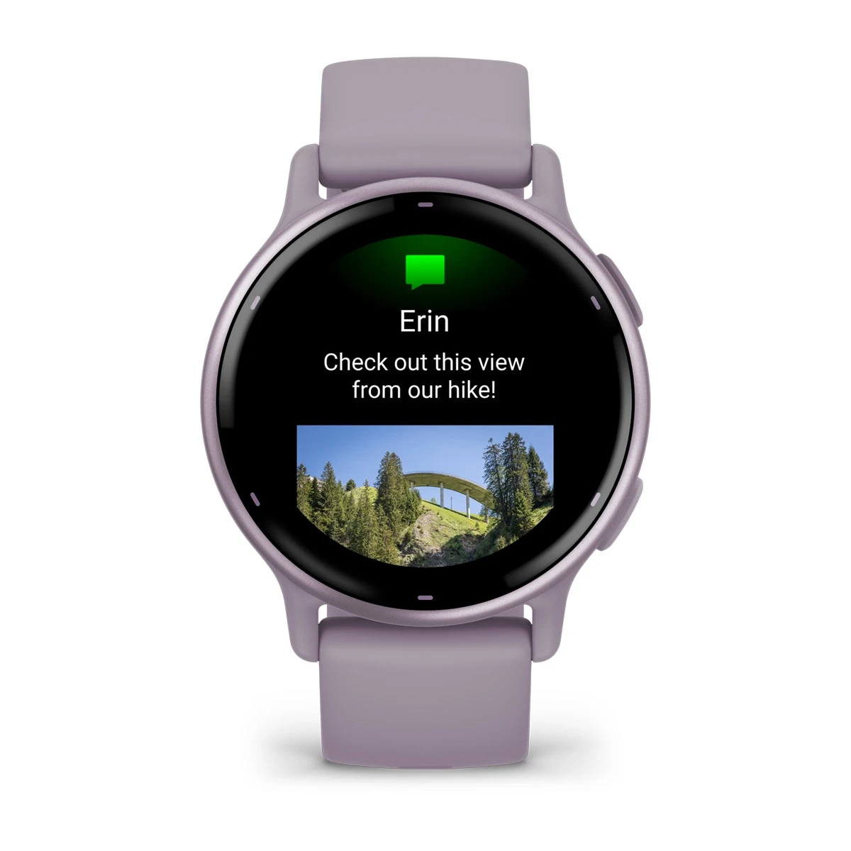vívoactive® 5 Metallic Orchid Aluminum Bezel with Orchid Case and Silicone Band
