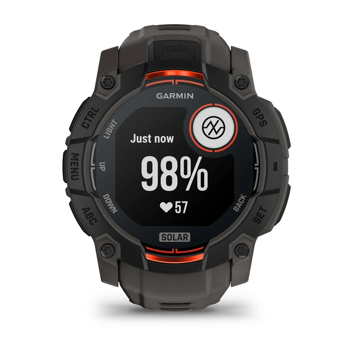 Instinct® 3 – 50 mm, Solar Black with Charcoal Band