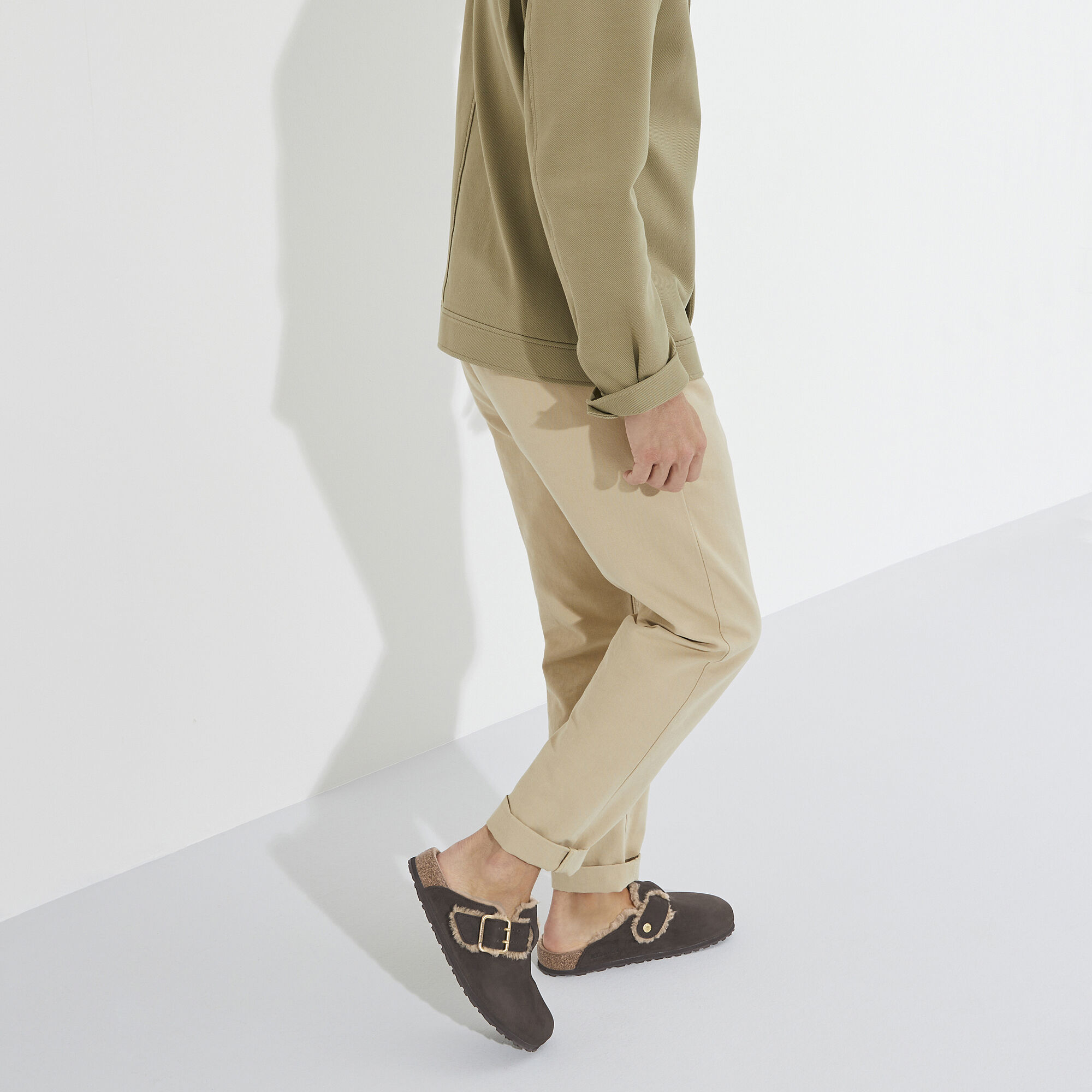 Boston Bold Shearling Natural Leather Nubuck