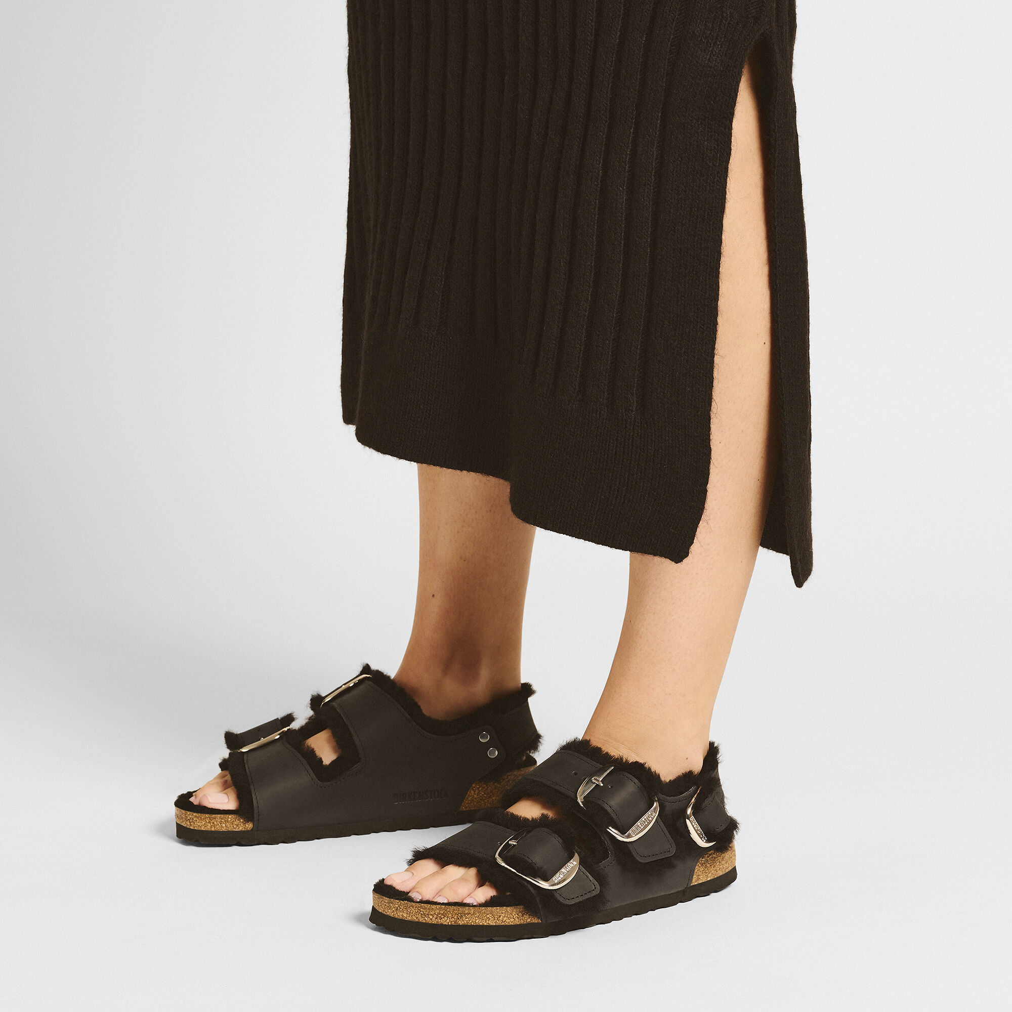 Milano Big Buckle Shearling Natural Leather Oiled