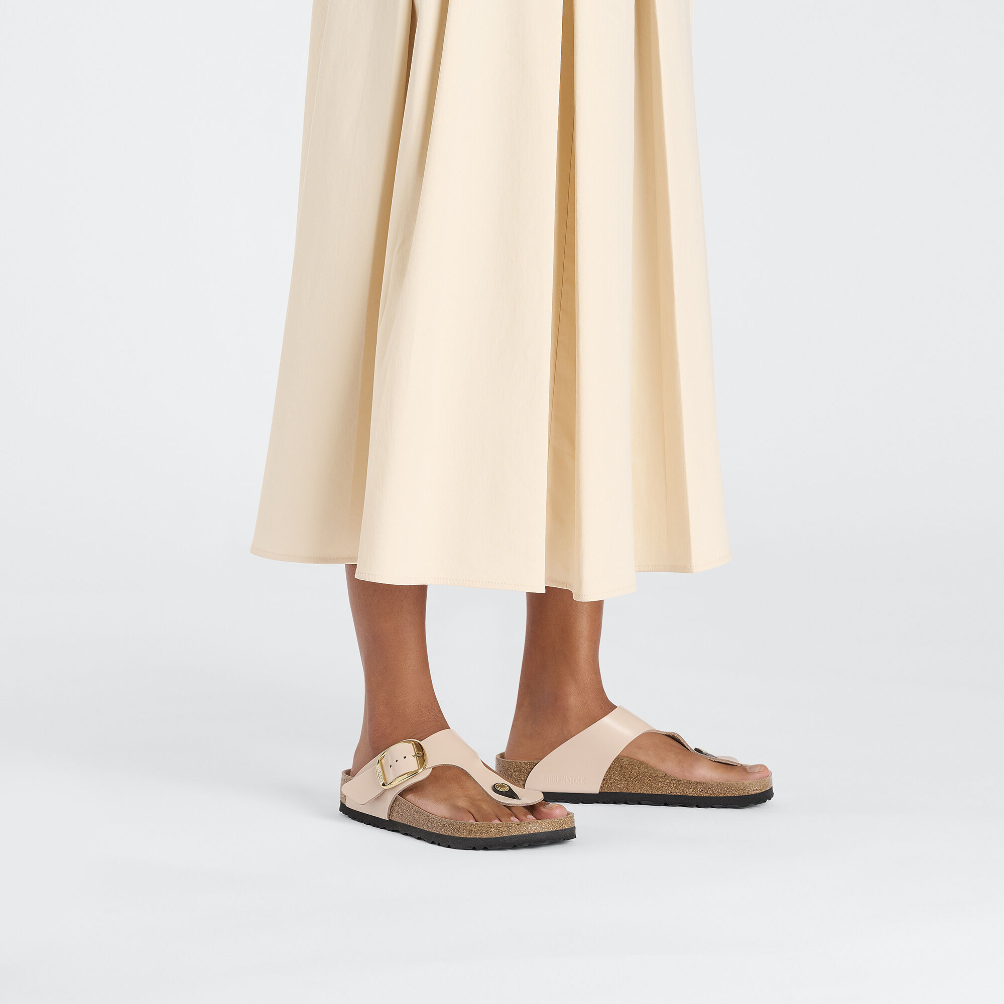 Gizeh Big Buckle Natural Leather Patent