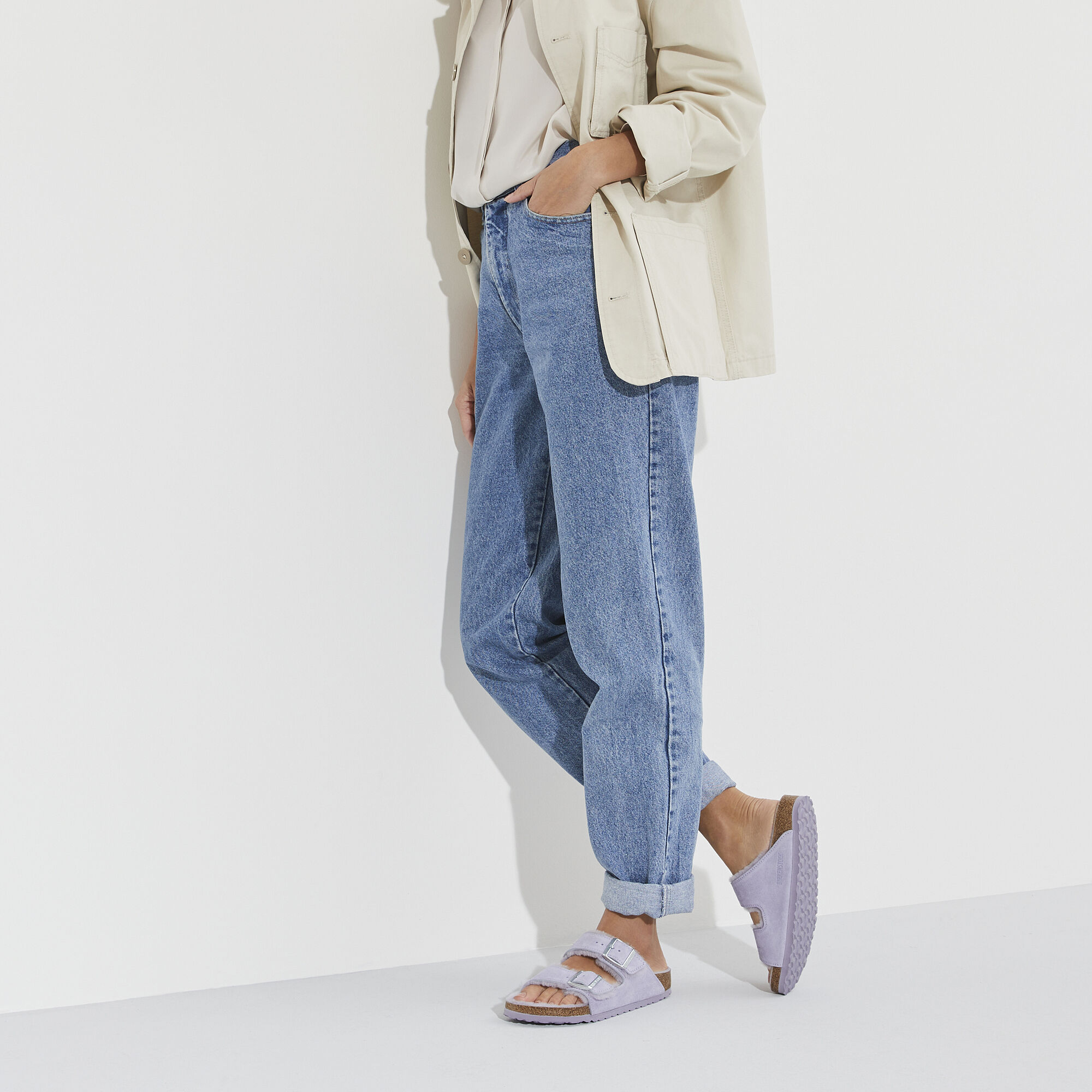 Arizona Shearling Suede Leather