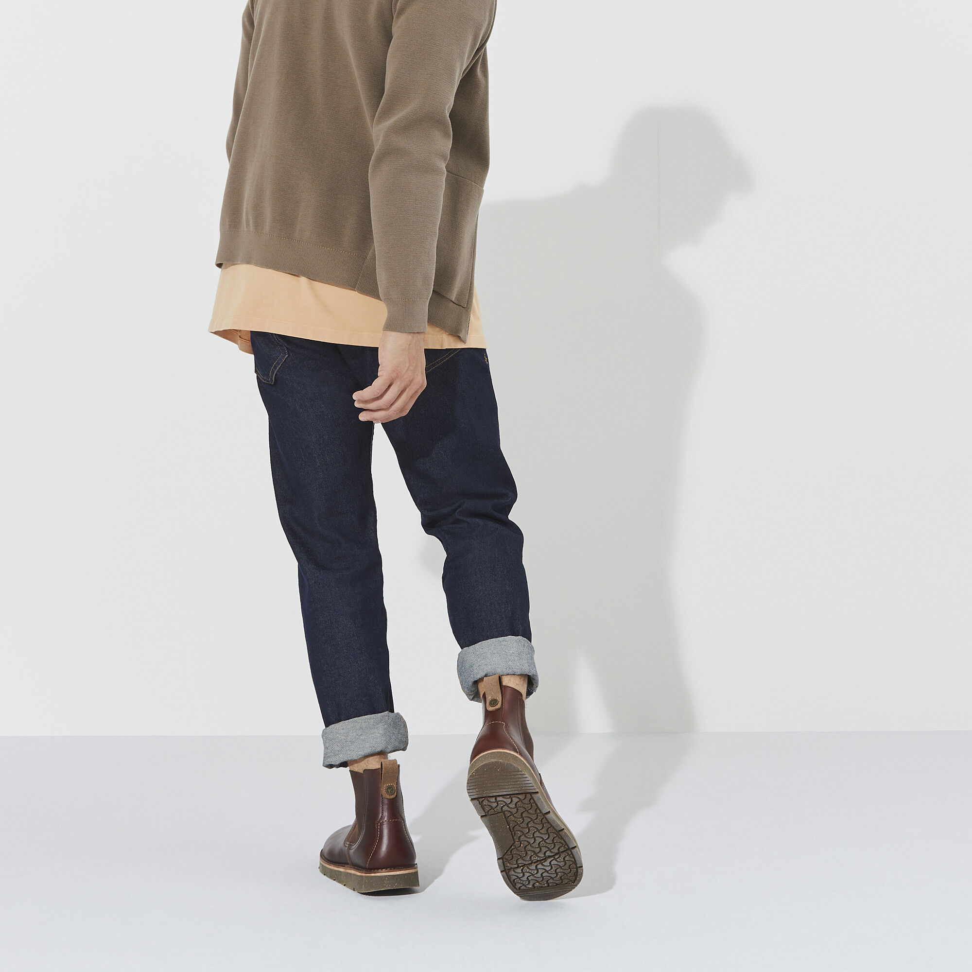 Birmingham Slip On Men Natural Leather Oiled