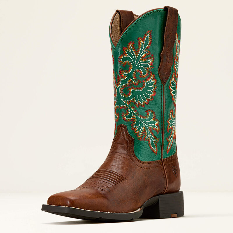 Round Up Wide Square Toe StretchFit Western Boot