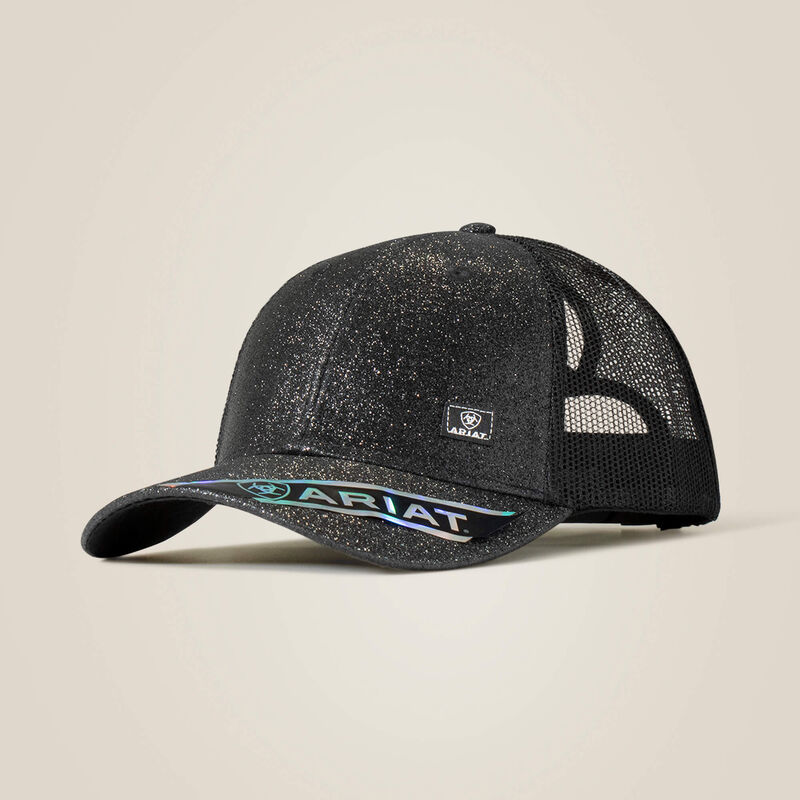 Messy Bun Glitter Cap