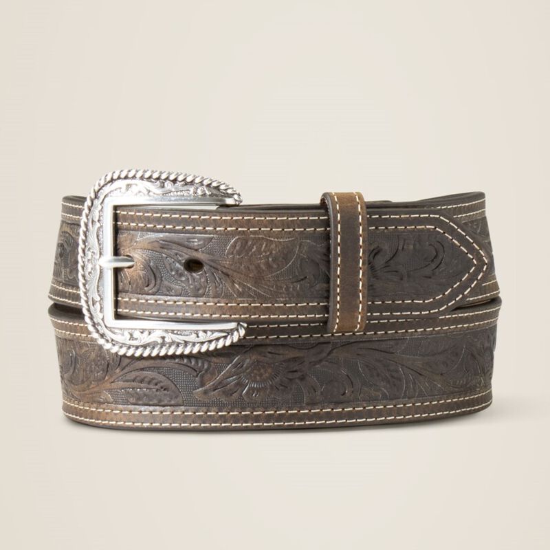 Tooled Double Stitched Belt