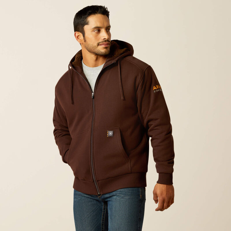 Rebar All-Weather Sherpa-Lined Full Zip Hoodie