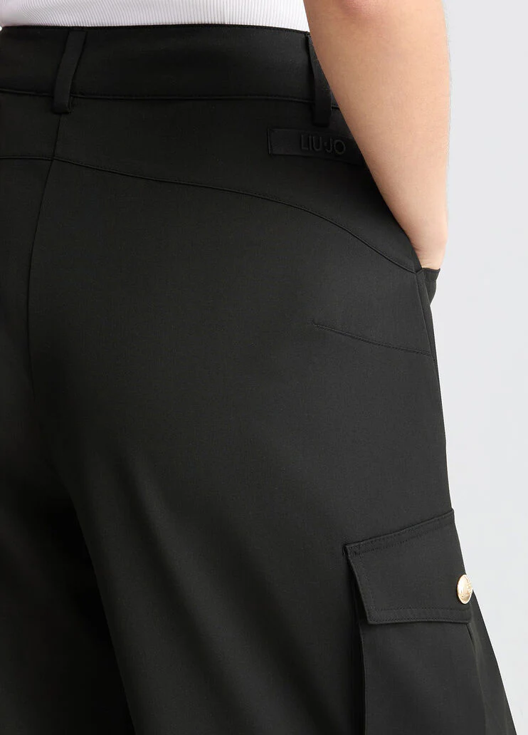 Black cargo trousers