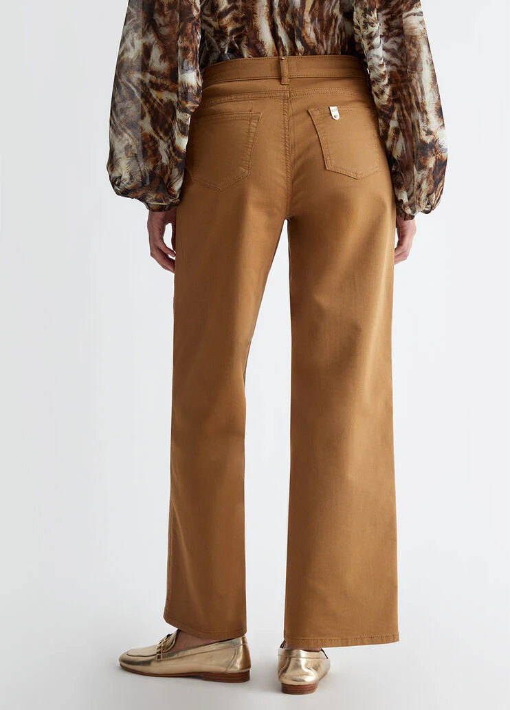 Flared cropped trousers