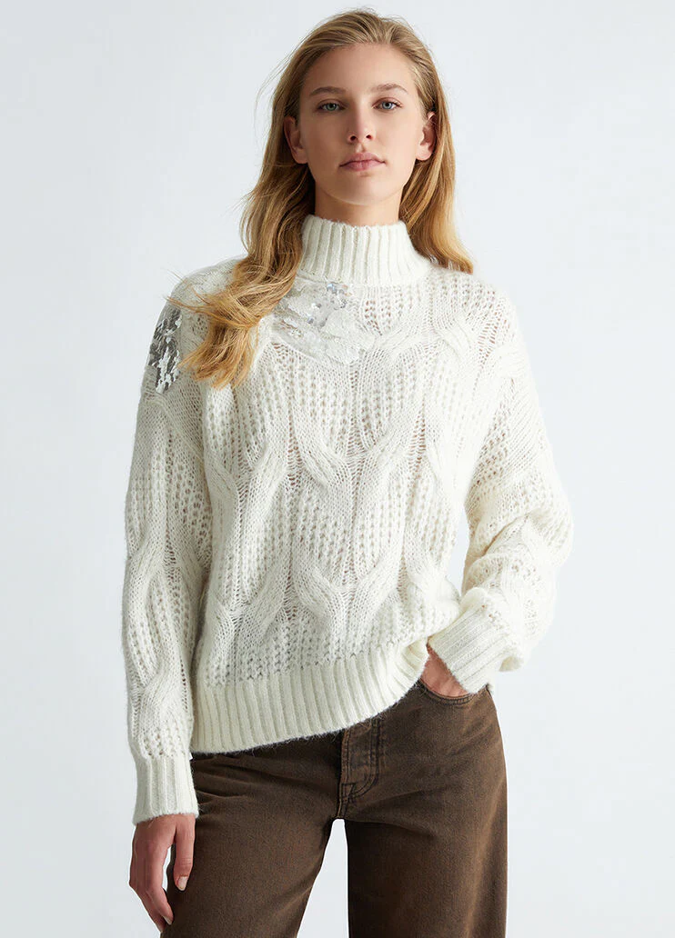 Turtleneck with sequins