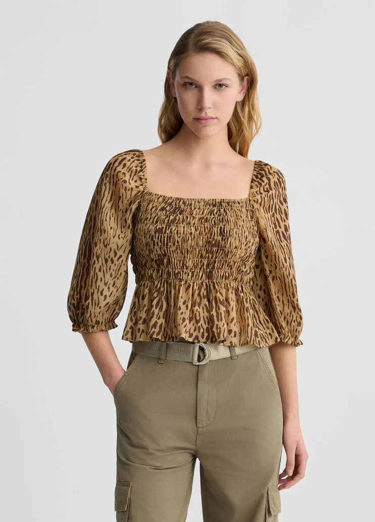Animal-print top