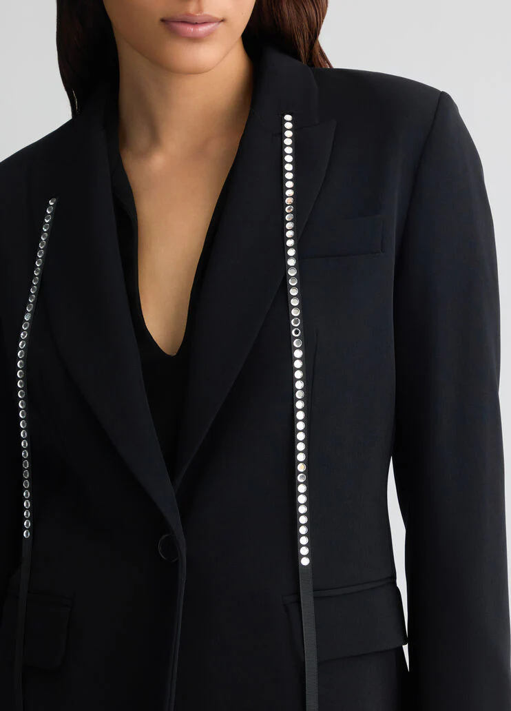 Black blazer with rhinestones