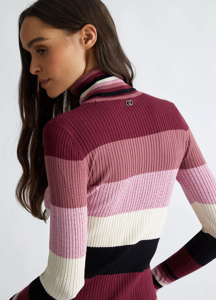 Striped turtleneck