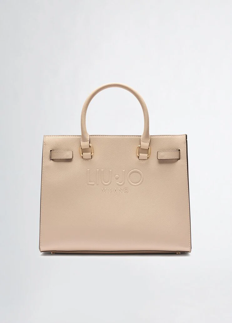 Beige shopping bag