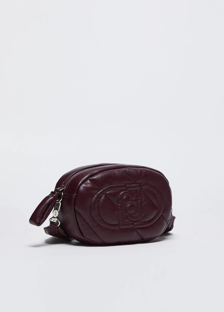 Glossy quilted crossbody bag