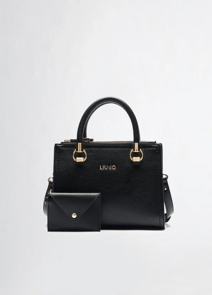 Handbag with matching clutch