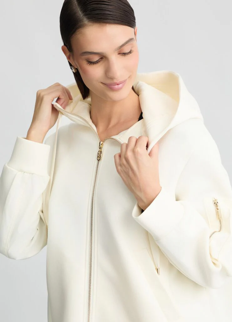 White hooded jacket