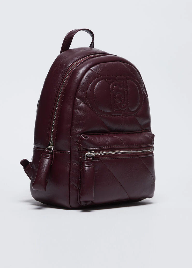 Glossy quilted backpack