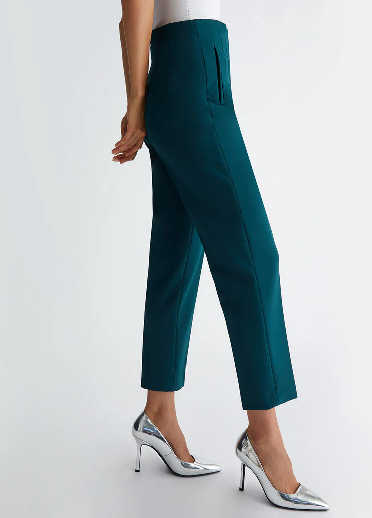 Stretch cropped trousers