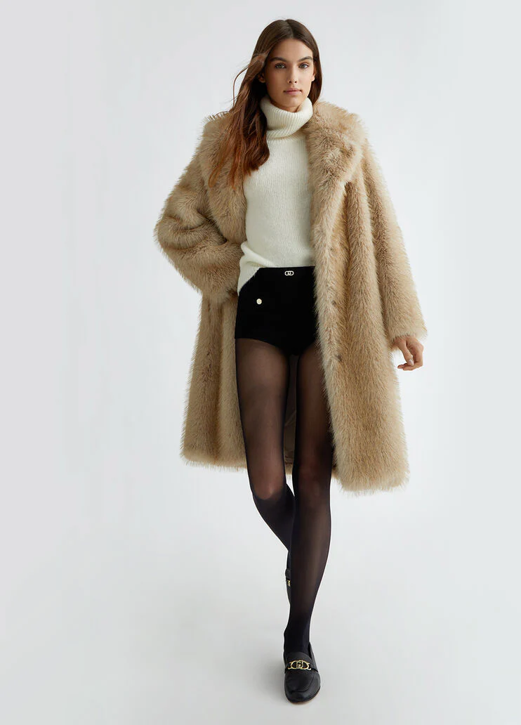 White turtleneck with cut-out