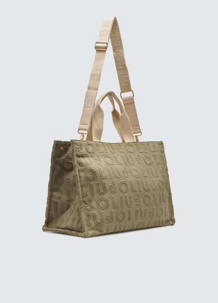 Jacquard bag with logo