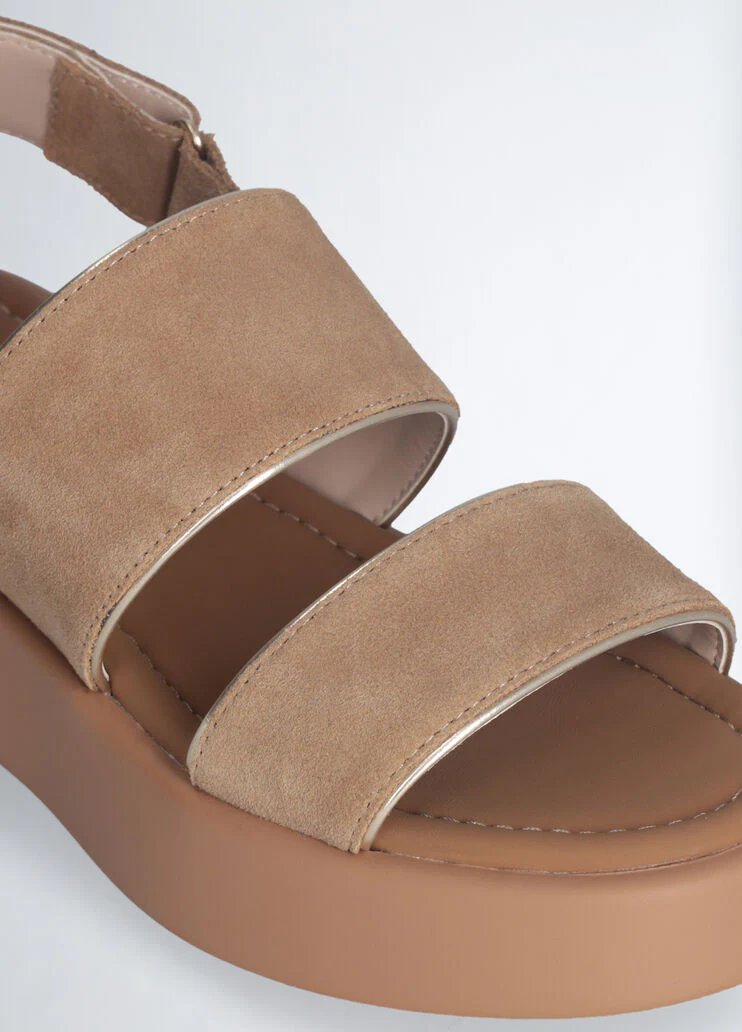 Suede platform sandals