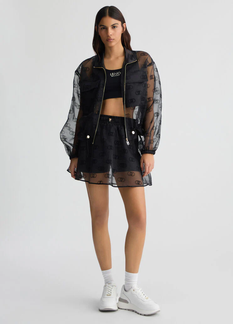 Printed organza jacket
