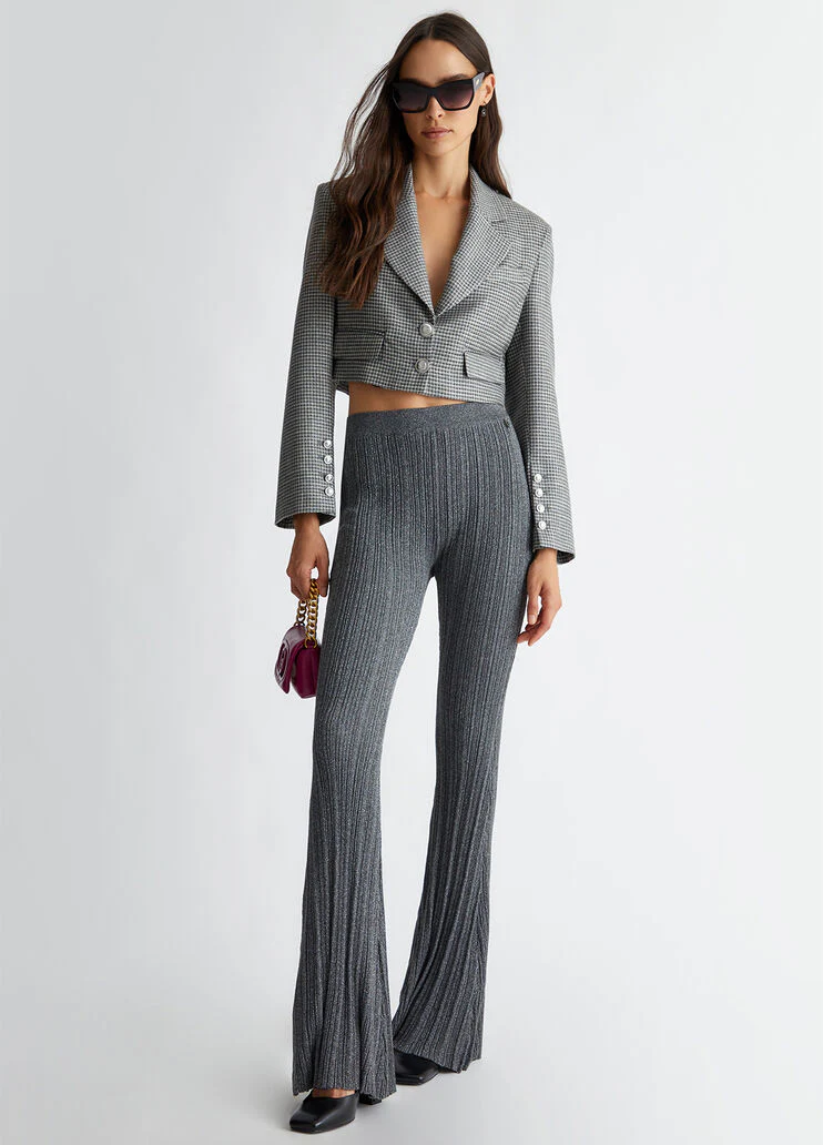 Lurex knit trousers