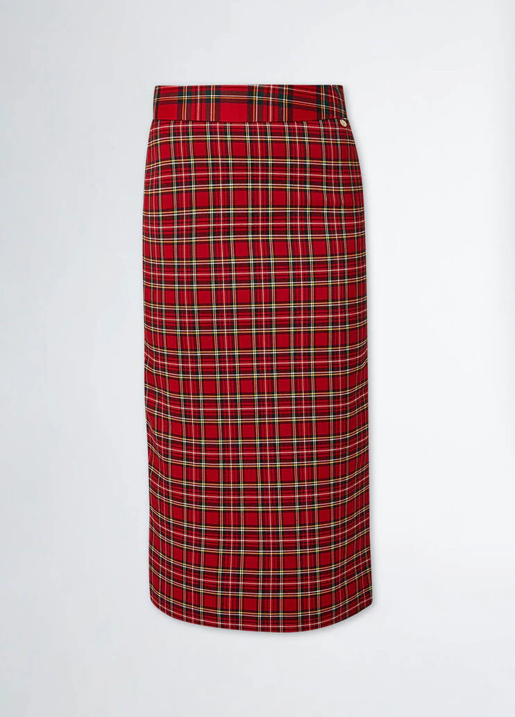 Tartan midiskirt