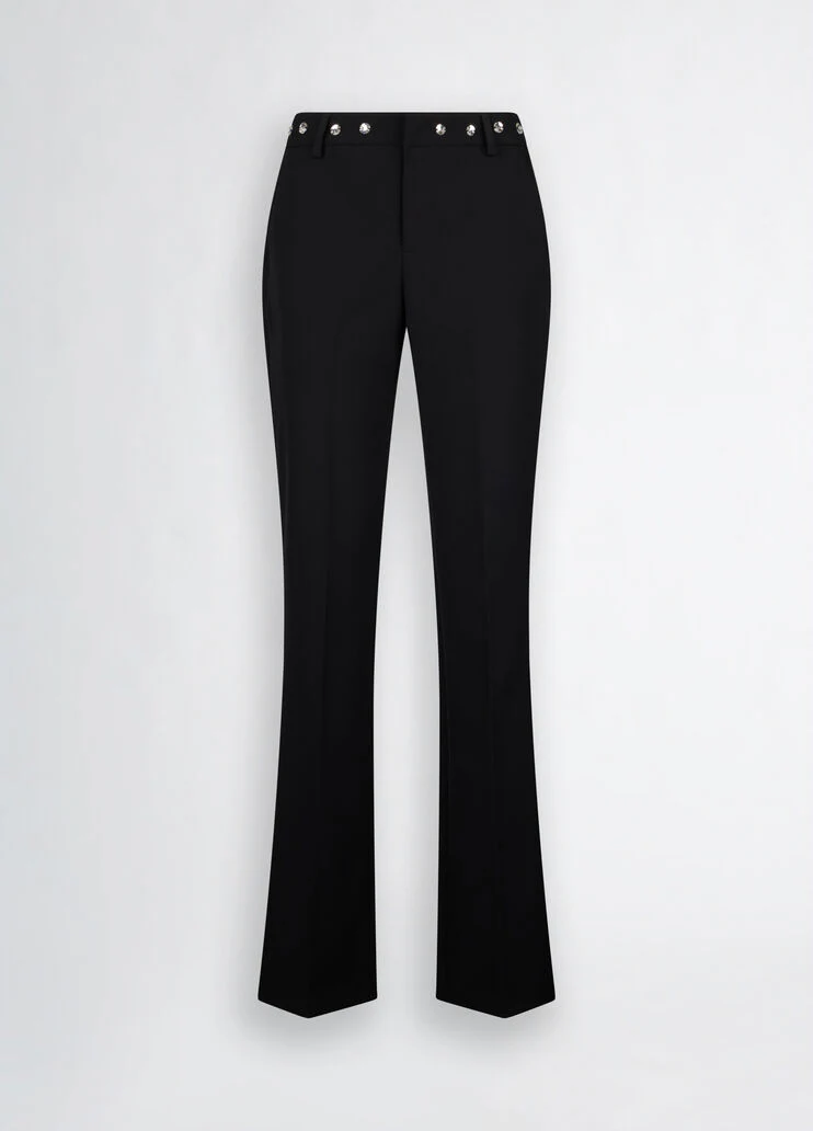 Trousers with rhinestones