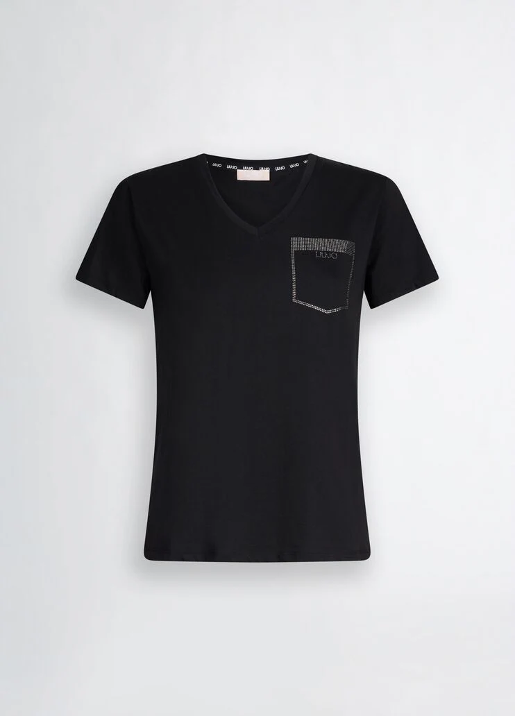 T-shirt with rhinestones