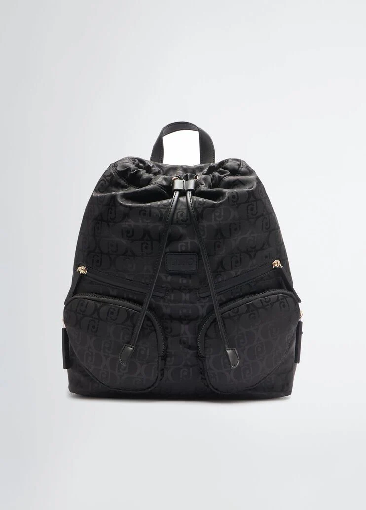 Nylon jacquard backpack