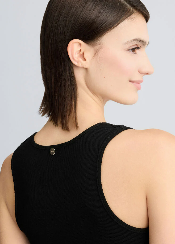 Black top with rhinestones