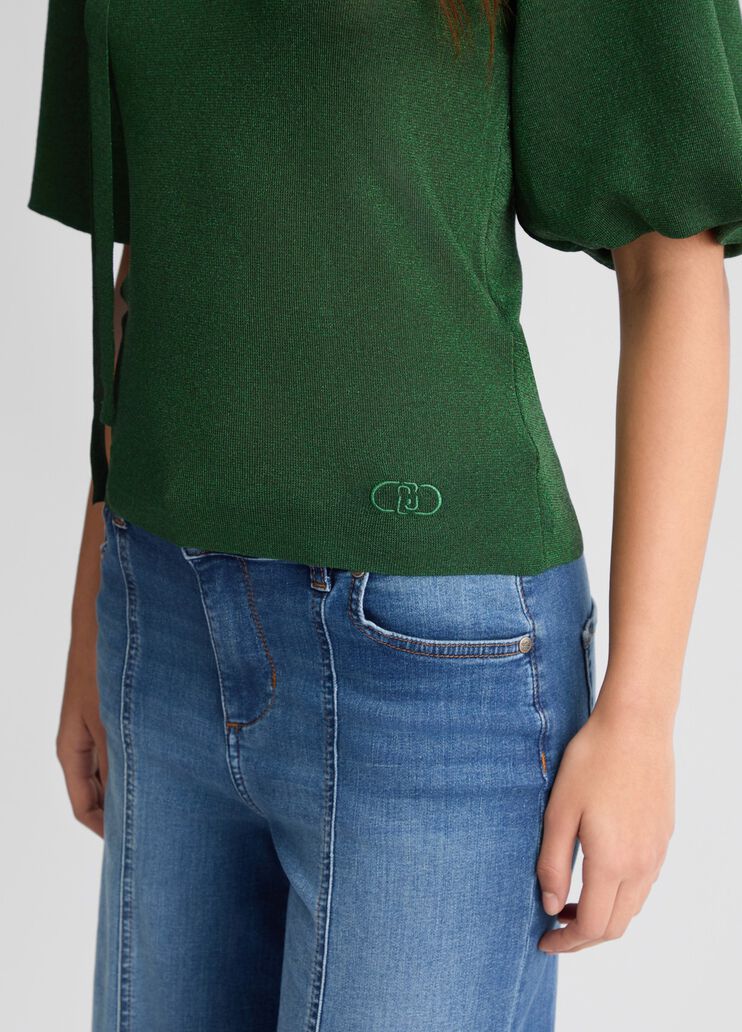 Cut-out top with wild jungle lux print